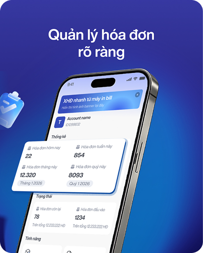 Quản lý hóa đơn rõ ràng